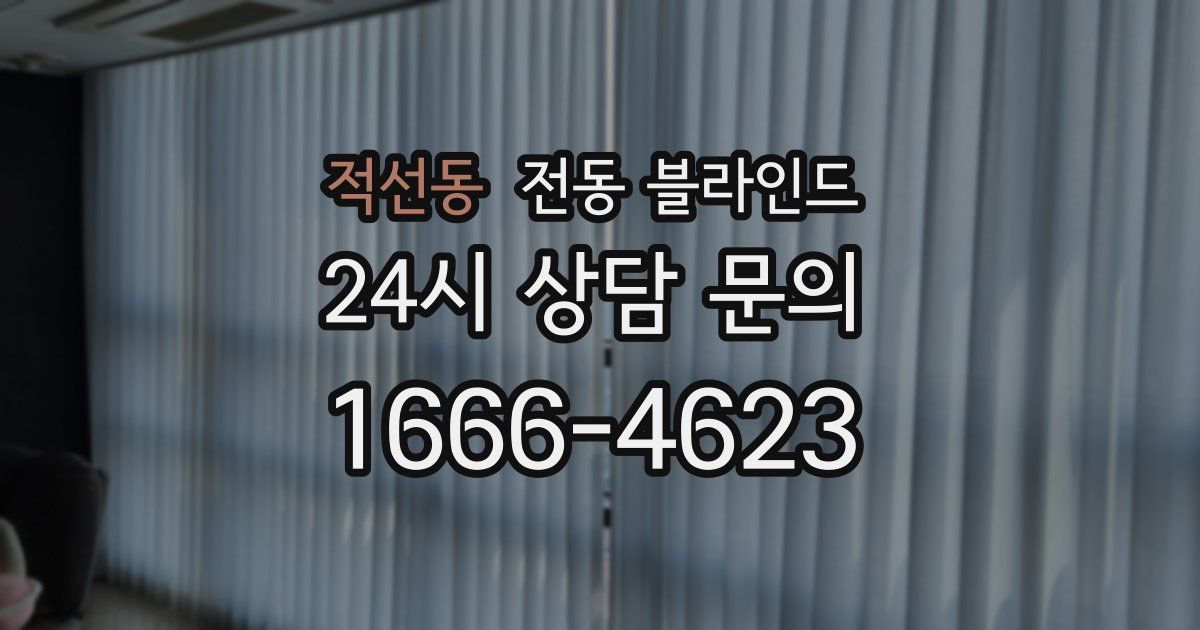 적선동 전동 블라인드
