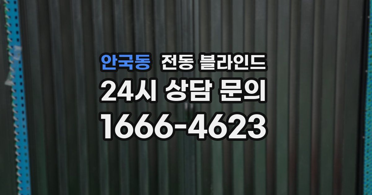 안국동 전동 블라인드