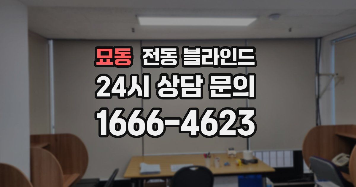묘동 전동 블라인드