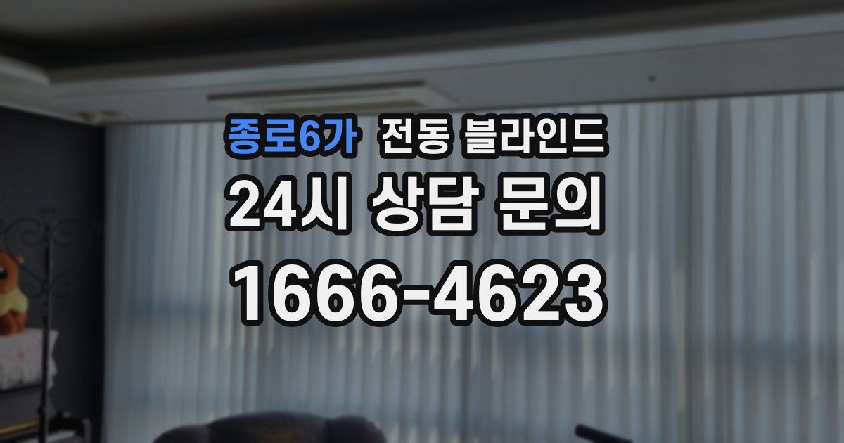 종로6가 전동 블라인드
