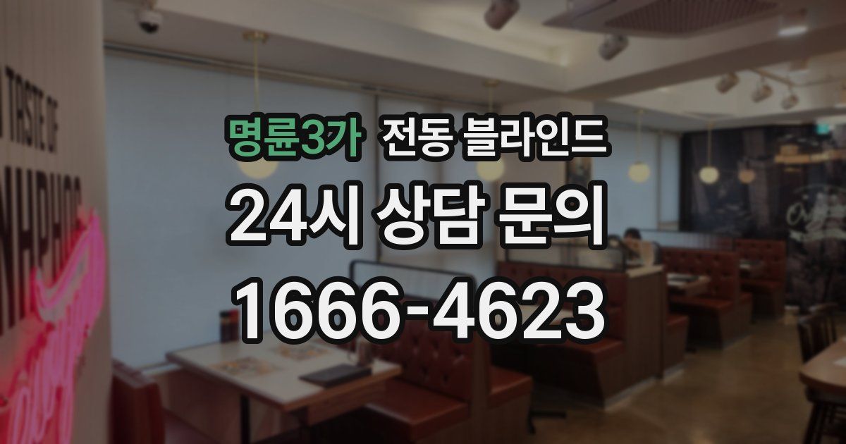명륜3가 전동 블라인드