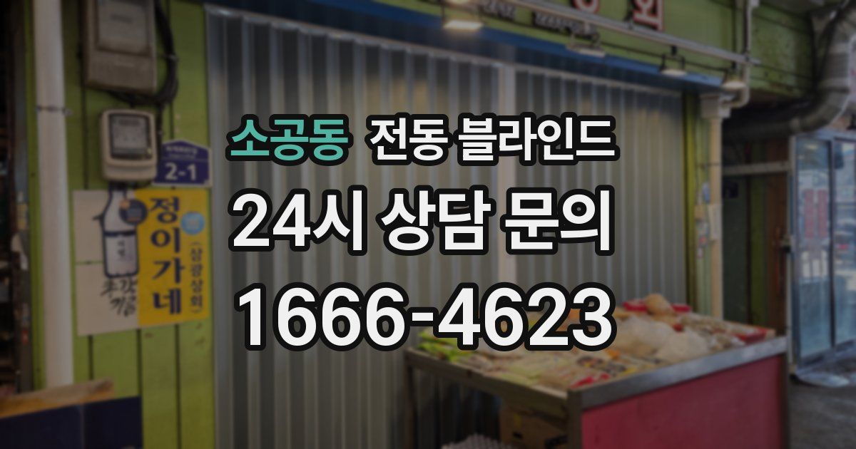 소공동 전동 블라인드