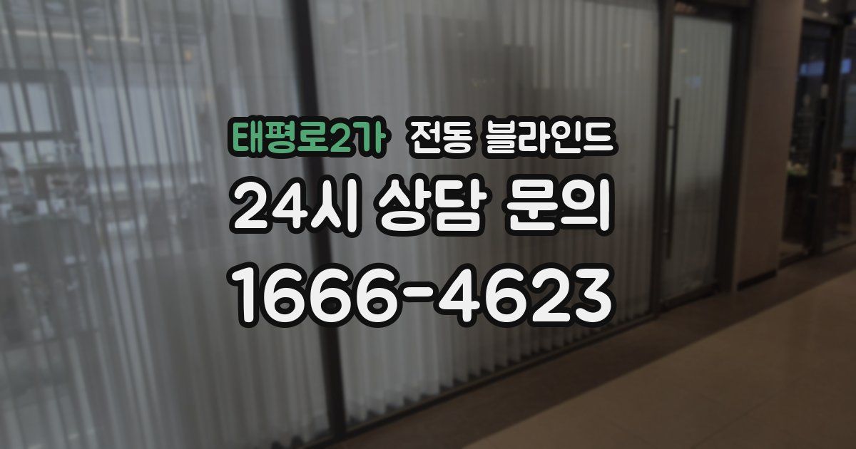 태평로2가 전동 블라인드
