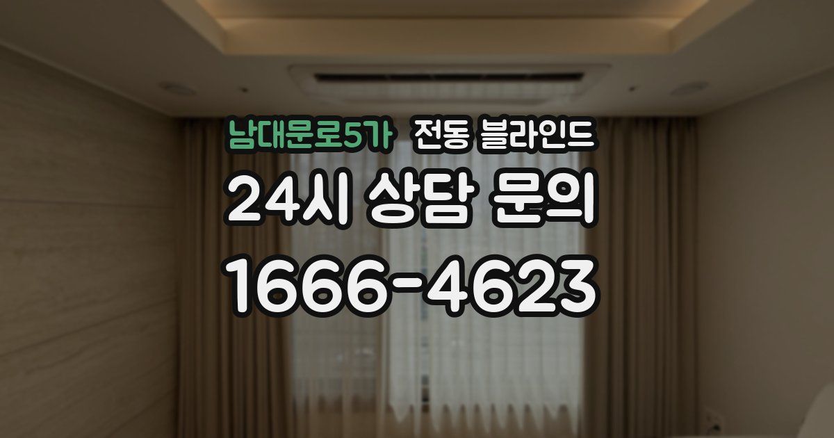 남대문로5가 전동 블라인드