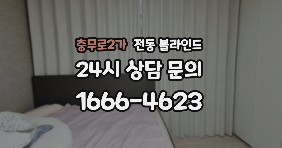 충무로2가 전동 블라인드