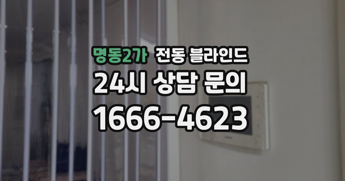 명동2가 전동 블라인드