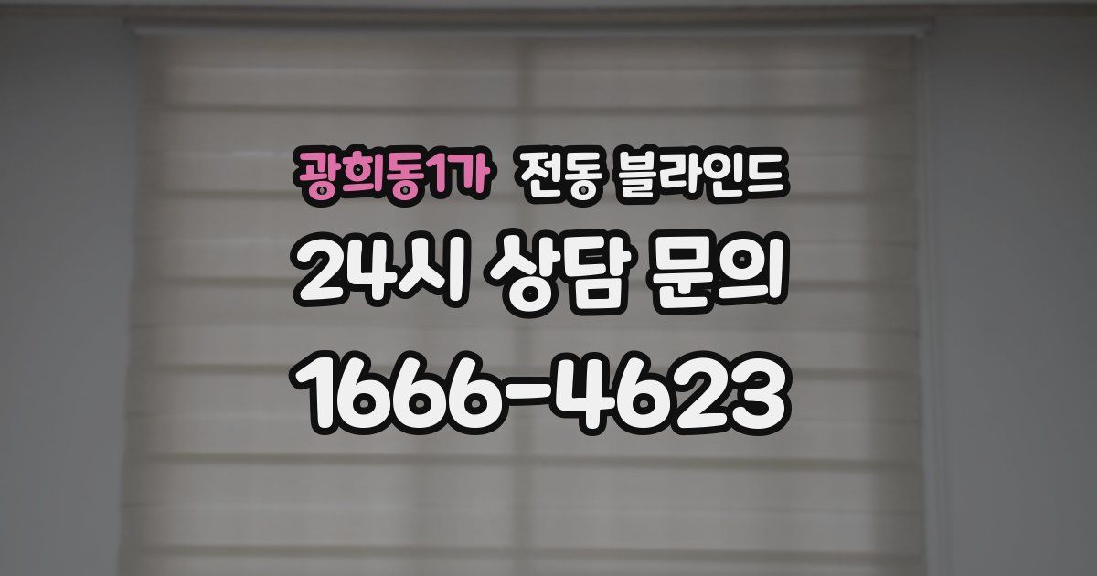 광희동1가 전동 블라인드