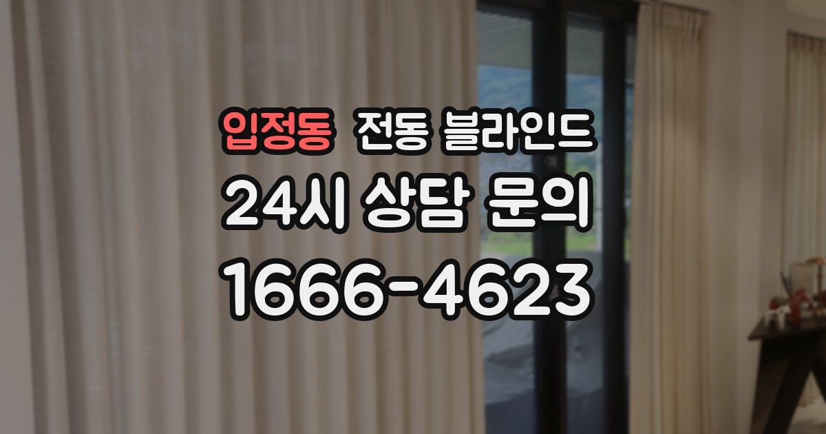 입정동 전동 블라인드