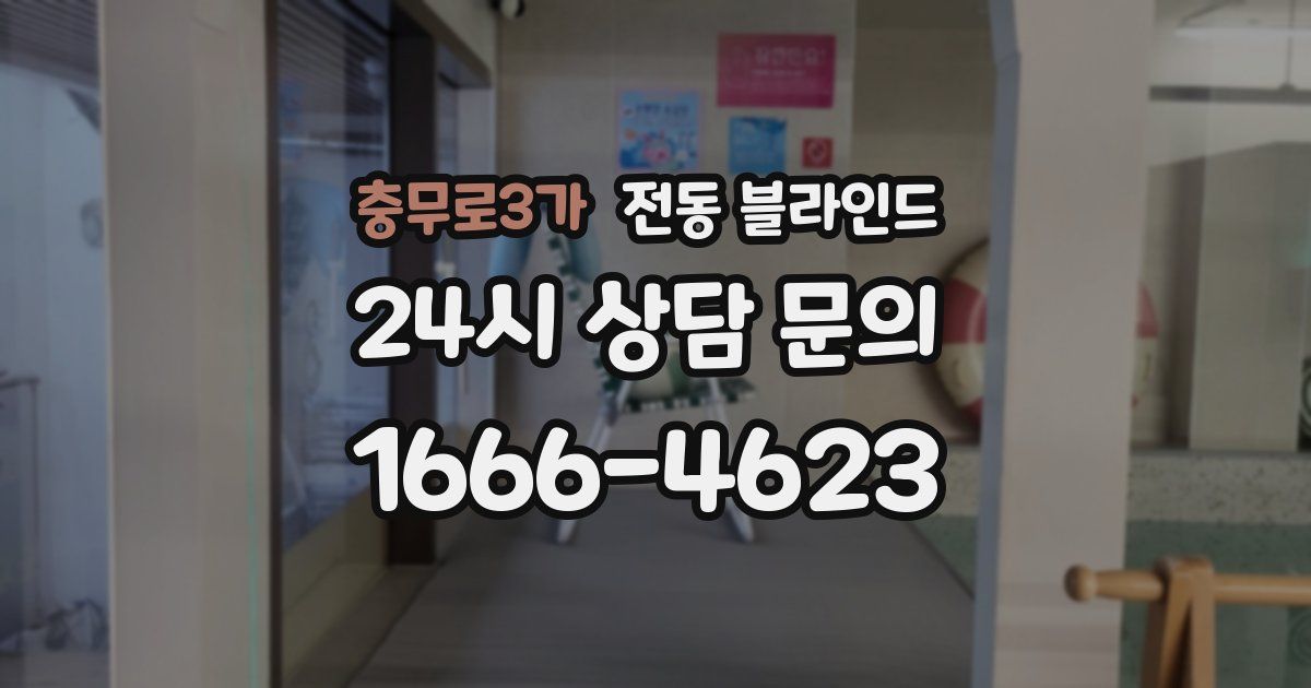 충무로3가 전동 블라인드