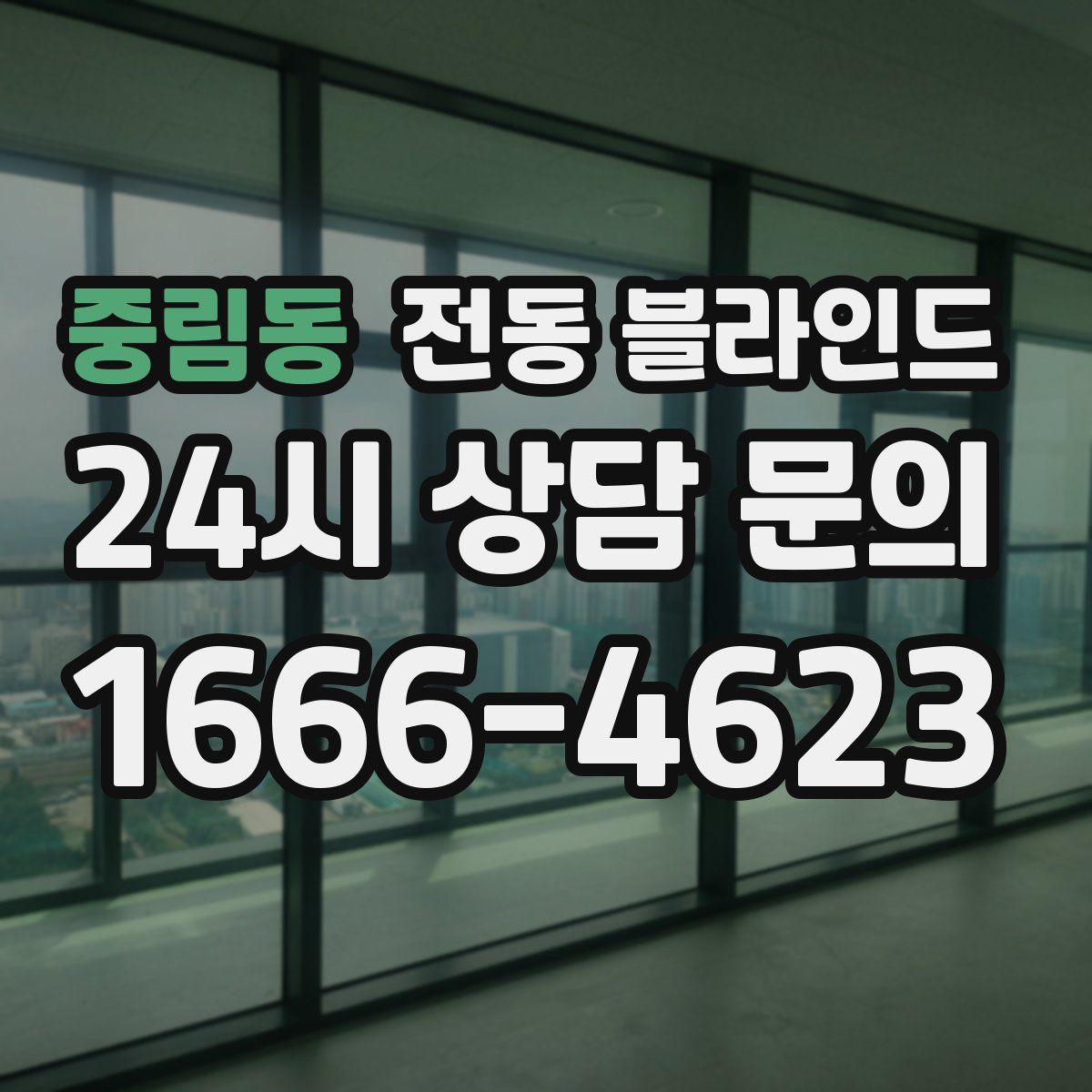 중림동 전동 블라인드