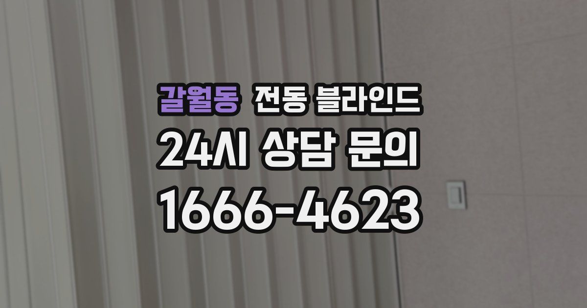 갈월동 전동 블라인드
