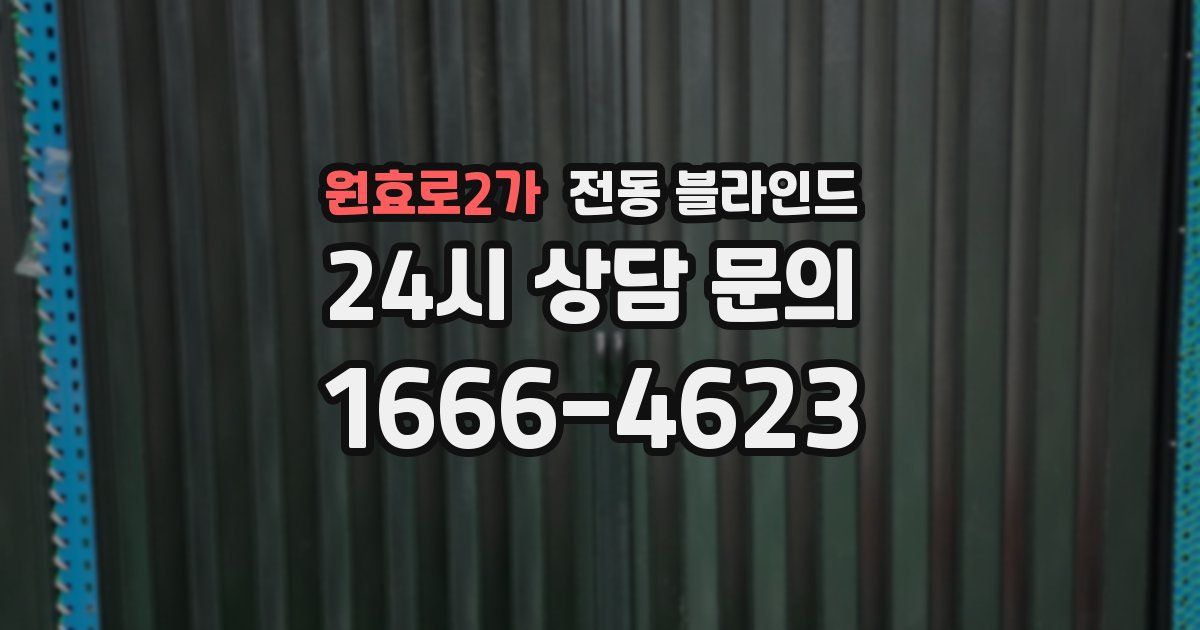 원효로2가 전동 블라인드