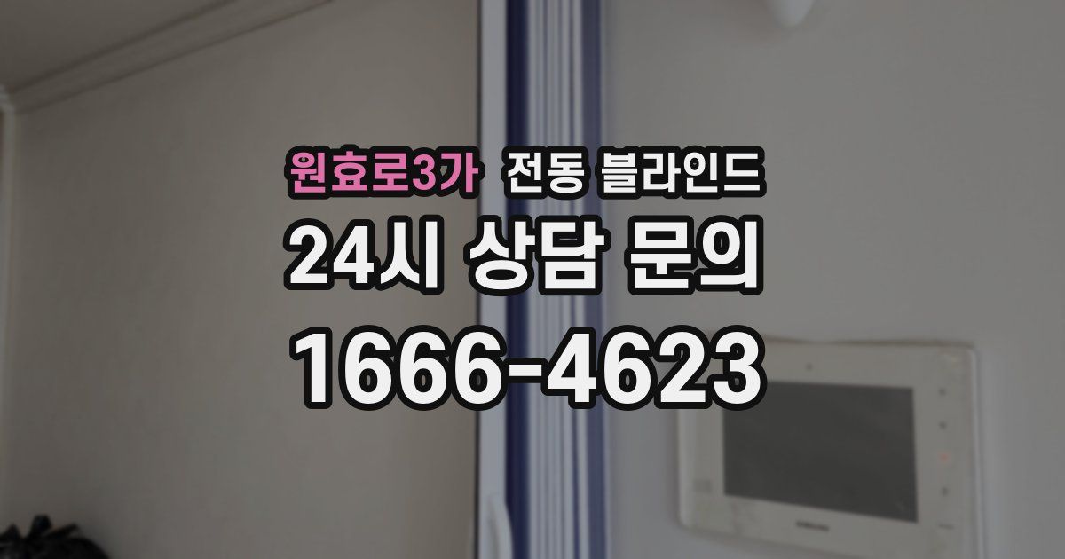 원효로3가 전동 블라인드