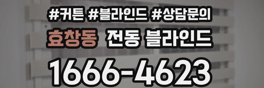 효창동 전동 블라인드