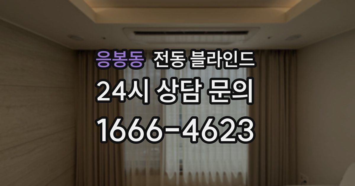 응봉동 전동 블라인드
