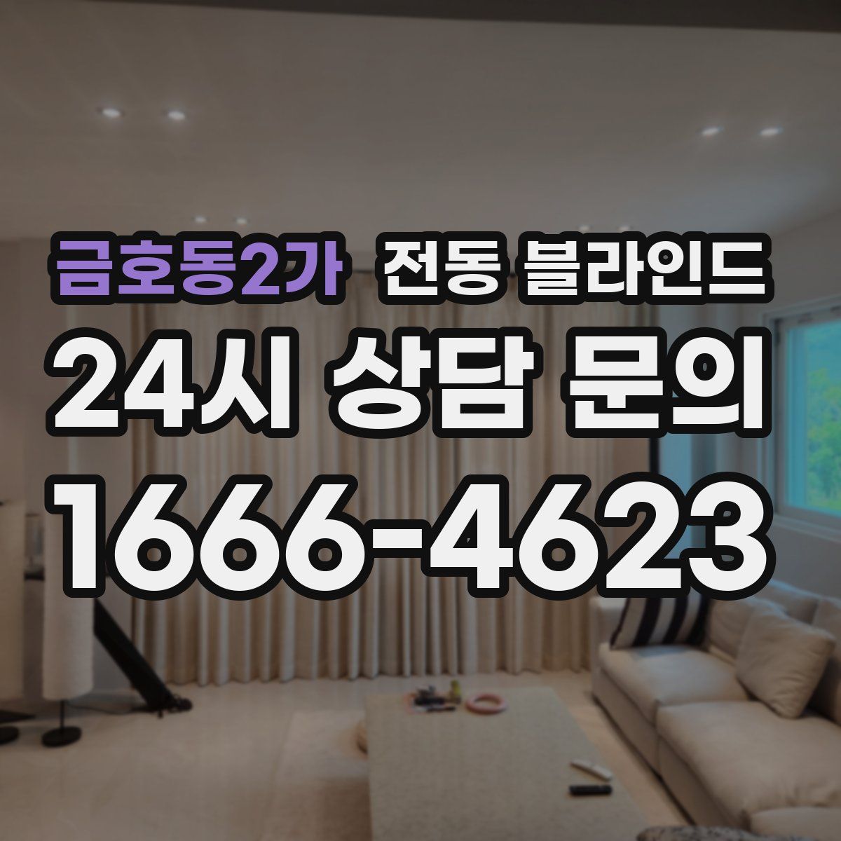 금호동2가 전동 블라인드