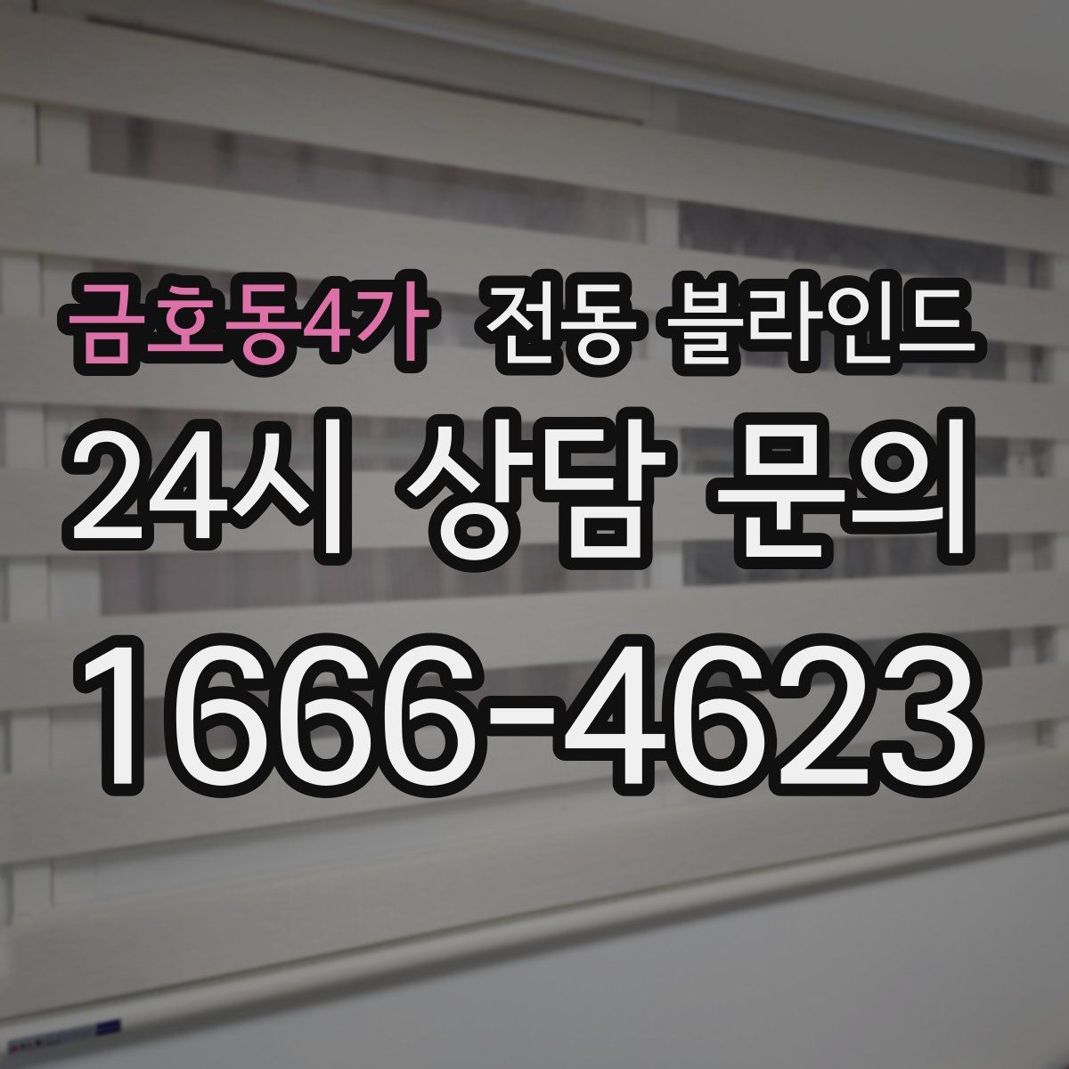 금호동4가 전동 블라인드