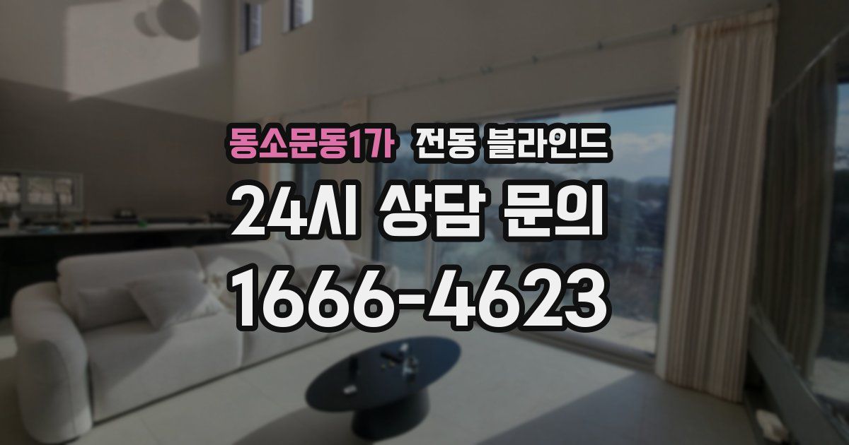 동소문동1가 전동 블라인드
