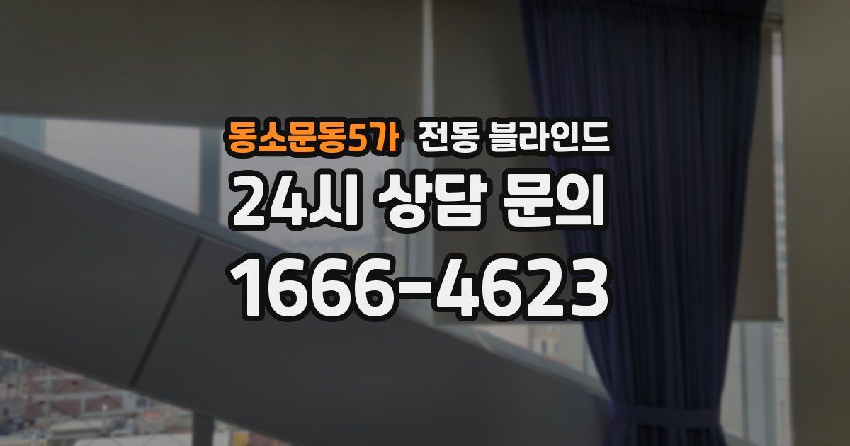 동소문동5가 전동 블라인드