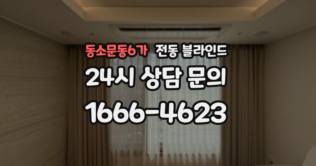 동소문동6가 전동 블라인드