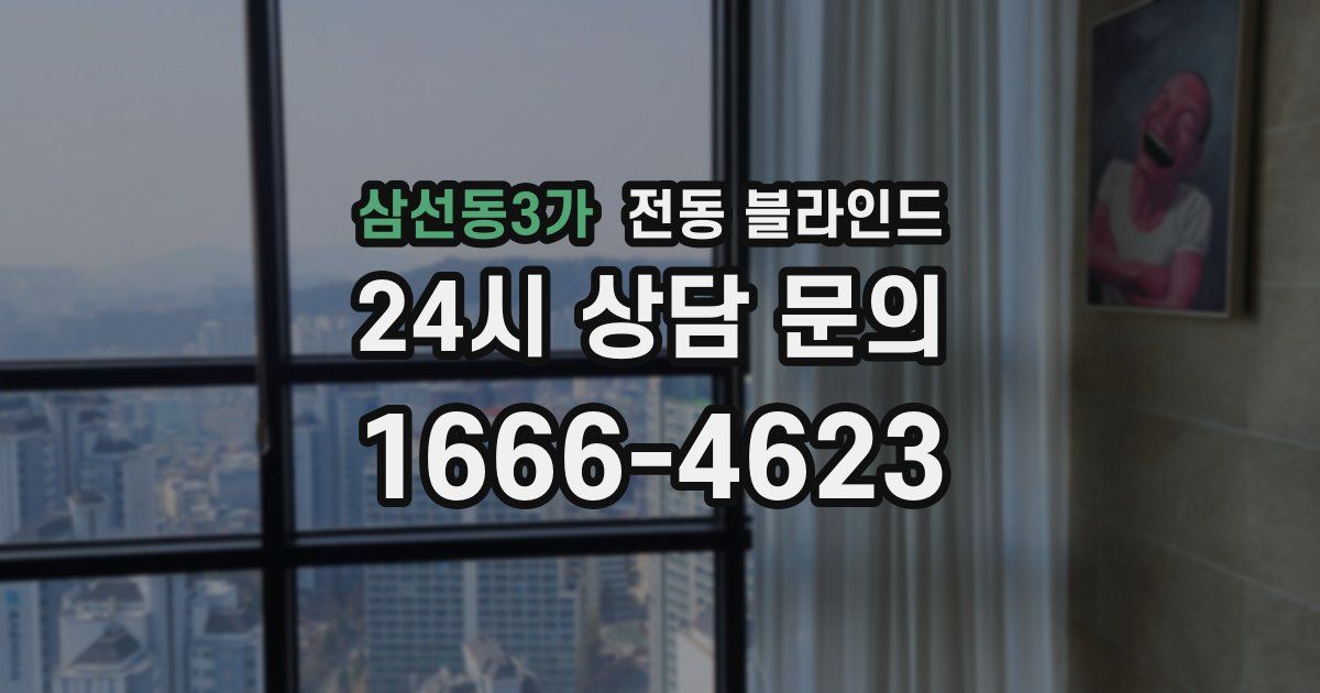 삼선동3가 전동 블라인드
