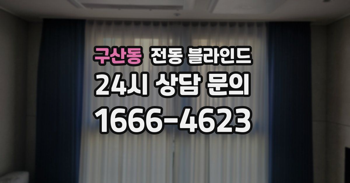 구산동 전동 블라인드