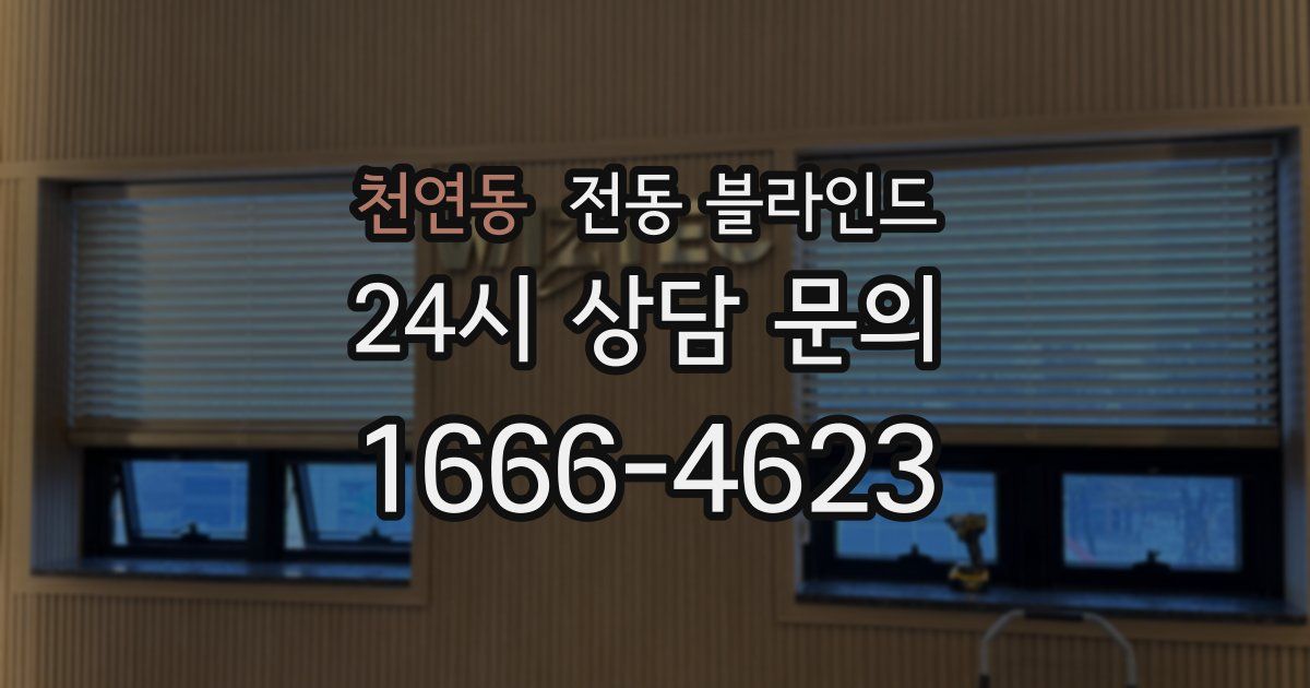 천연동 전동 블라인드