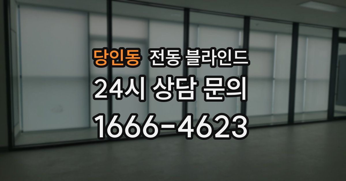 당인동 전동 블라인드