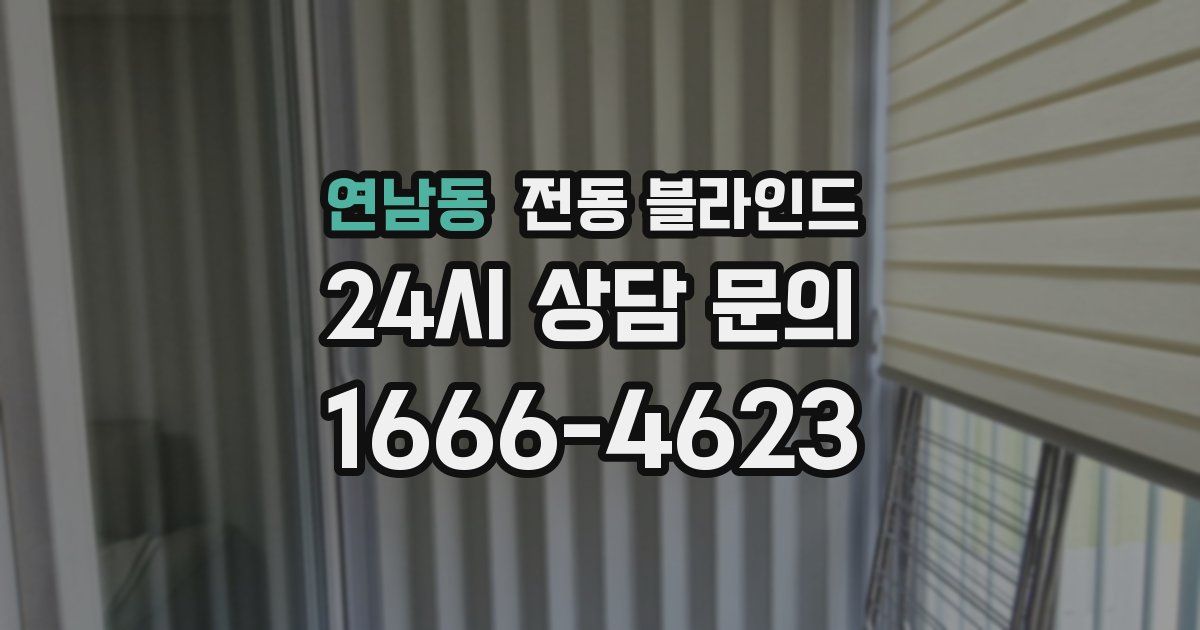 연남동 전동 블라인드