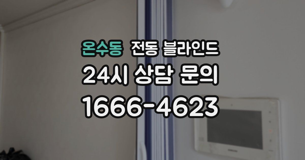 온수동 전동 블라인드