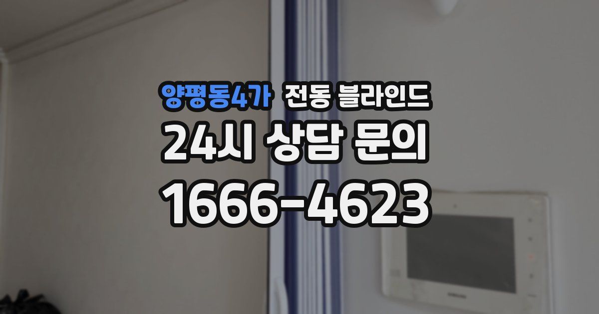 양평동4가 전동 블라인드