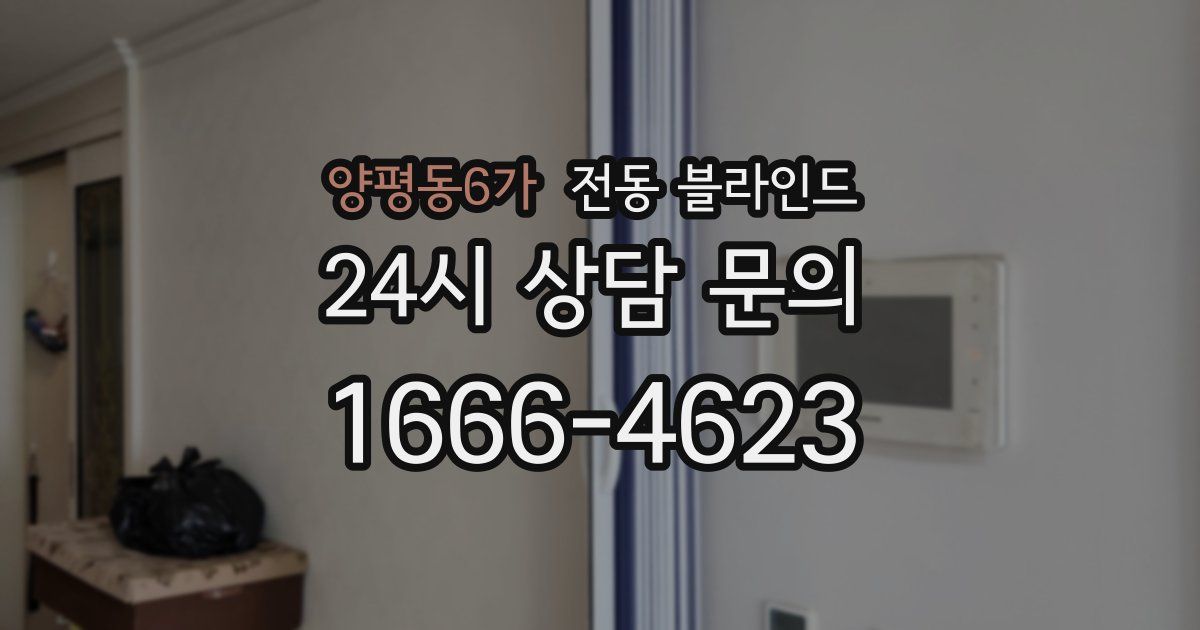 양평동6가 전동 블라인드