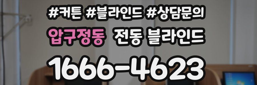 압구정동 전동 블라인드