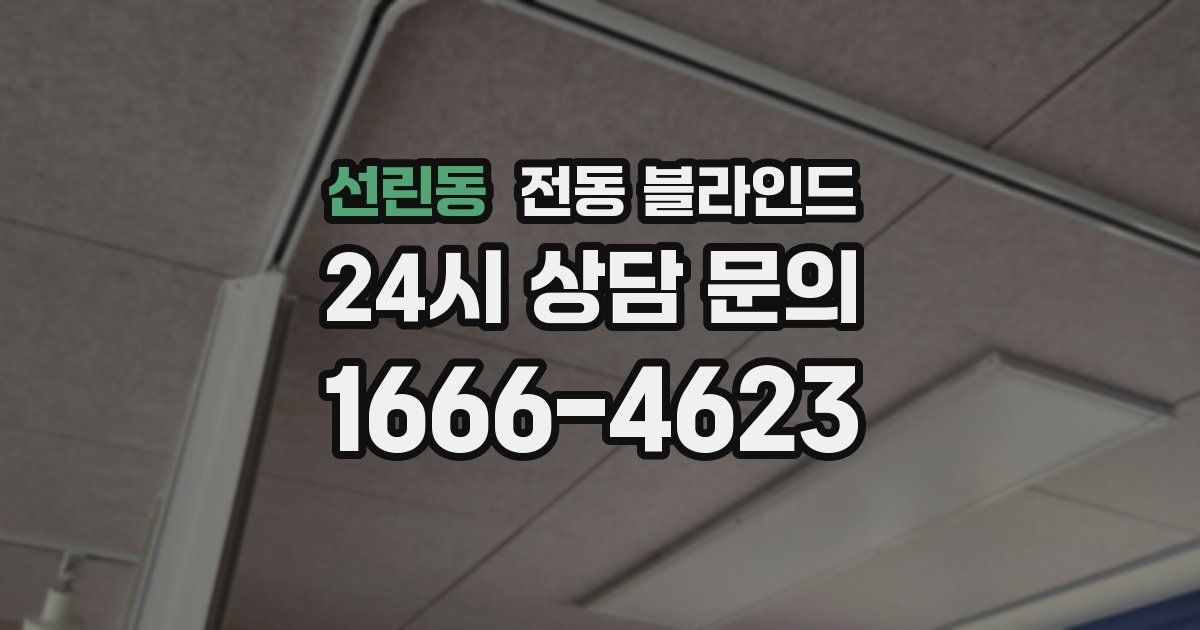 선린동 전동 블라인드