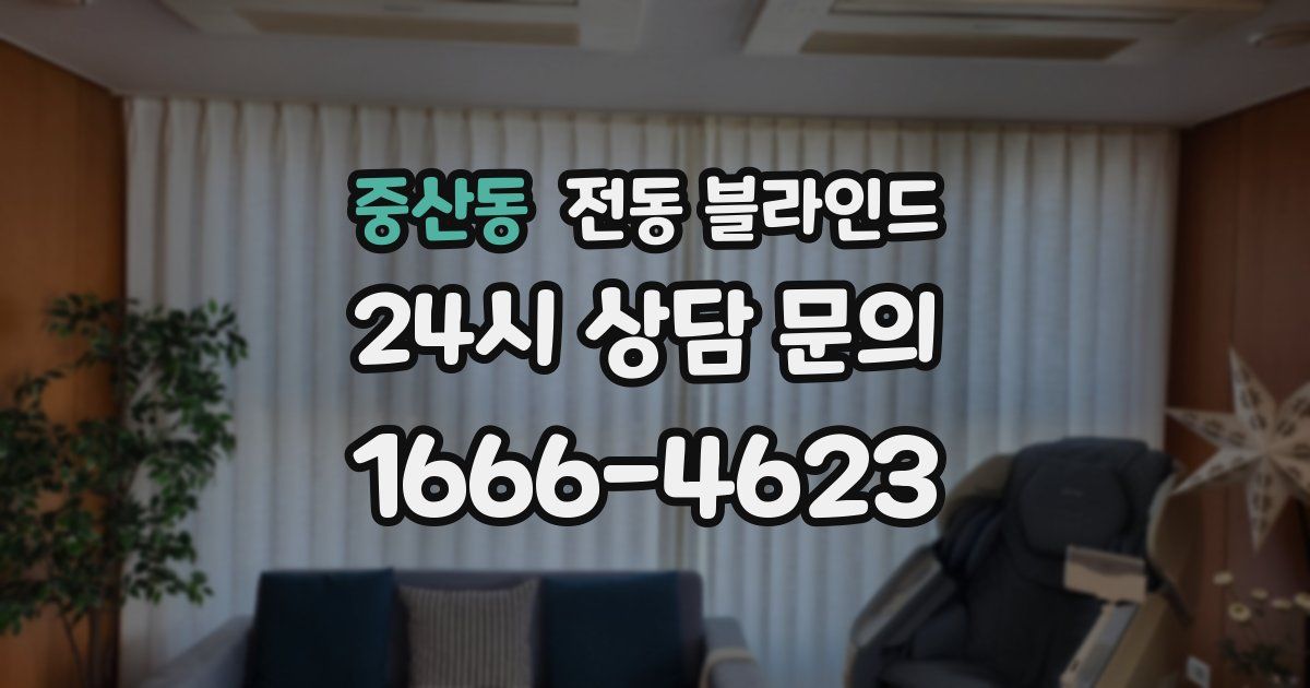 중산동 전동 블라인드