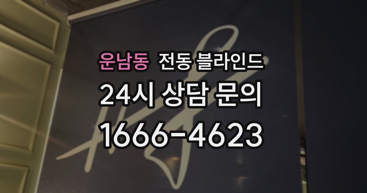 운남동 전동 블라인드