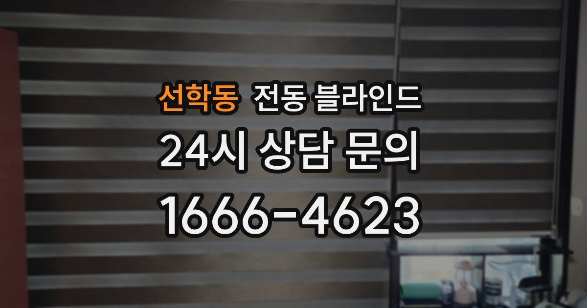 선학동 전동 블라인드
