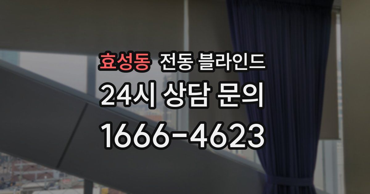 효성동 전동 블라인드