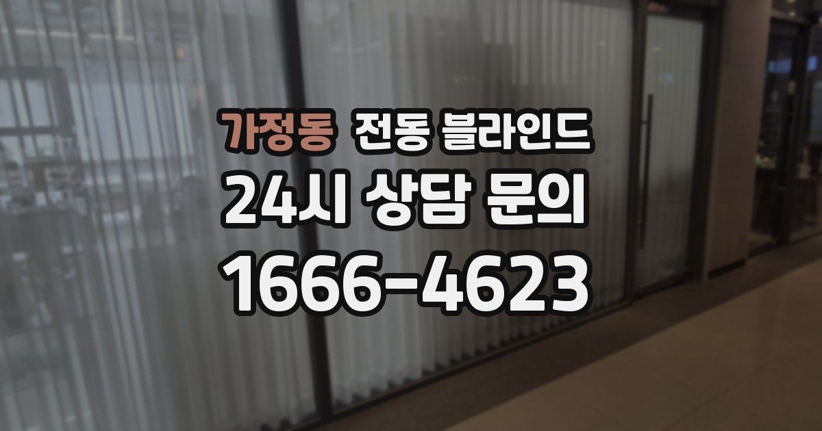 가정동 전동 블라인드