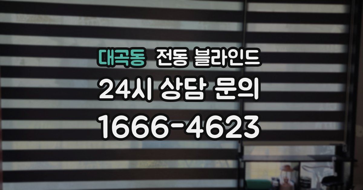 대곡동 전동 블라인드