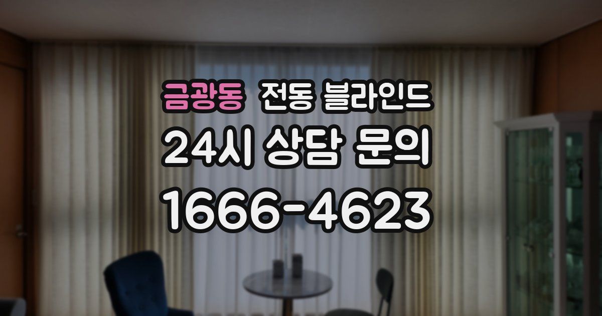 금광동 전동 블라인드