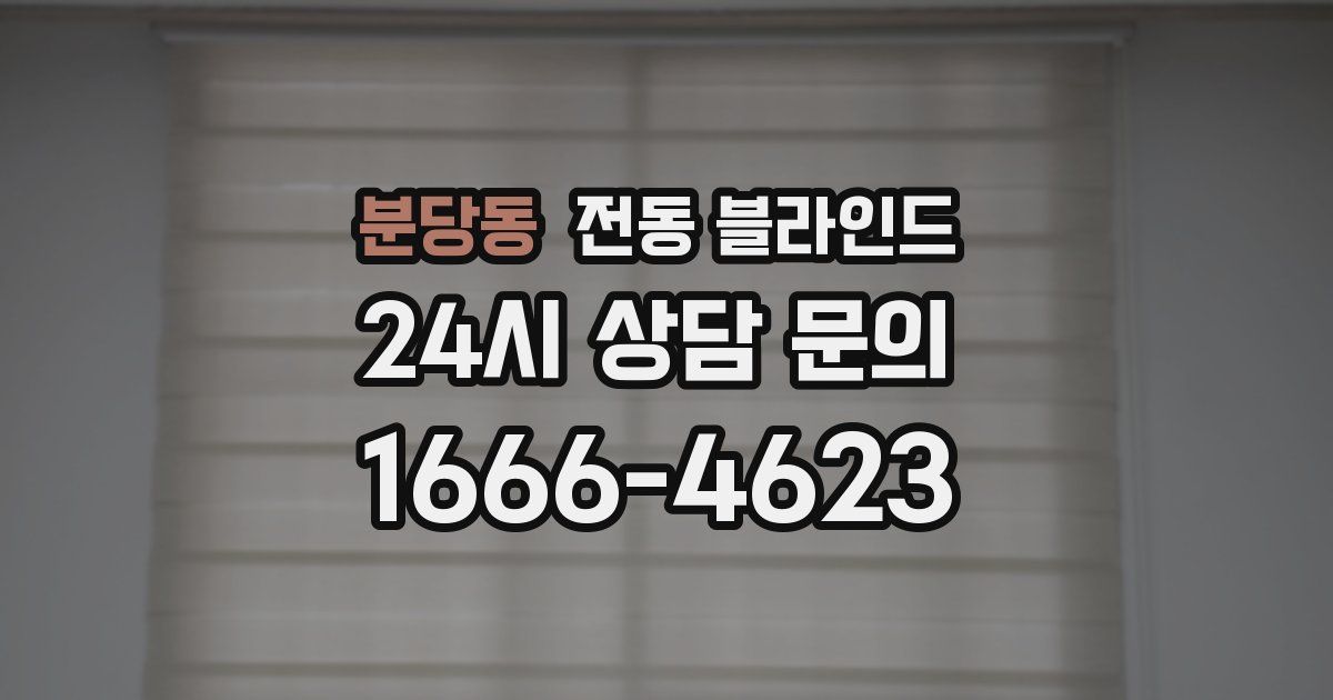 분당동 전동 블라인드