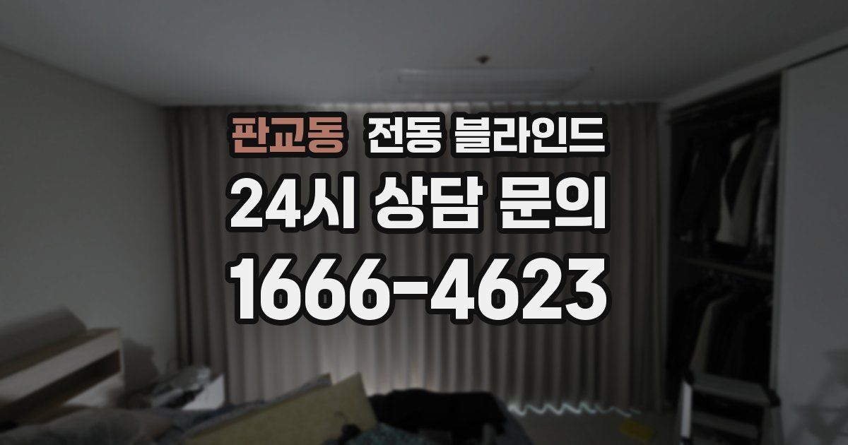 판교동 전동 블라인드