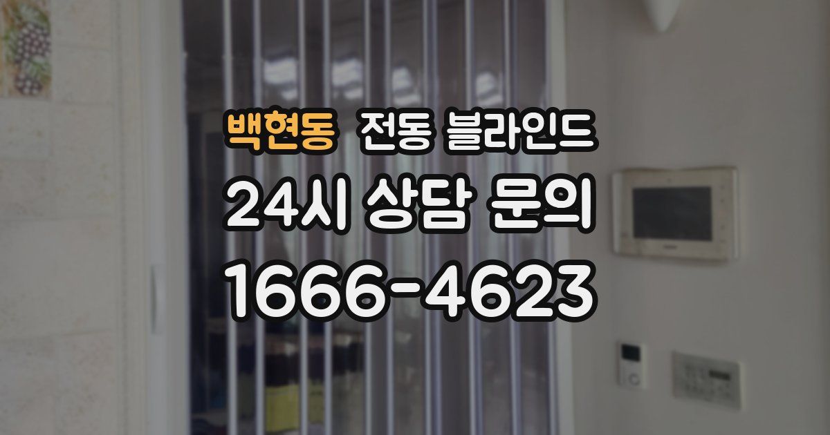 백현동 전동 블라인드