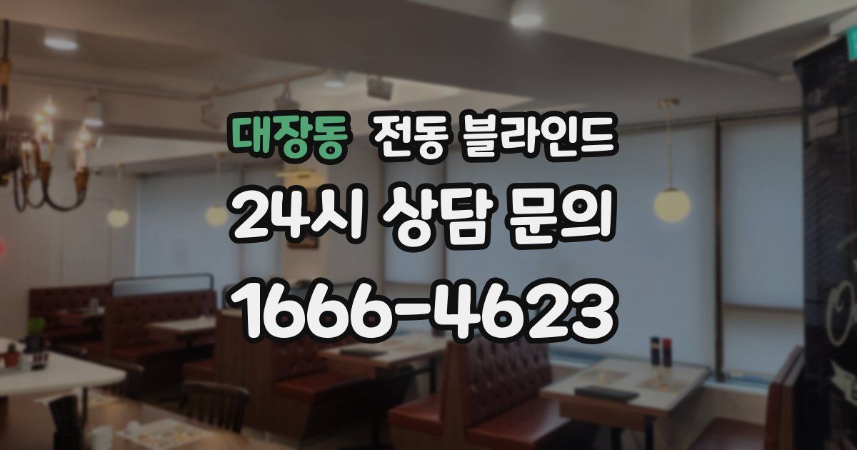대장동 전동 블라인드