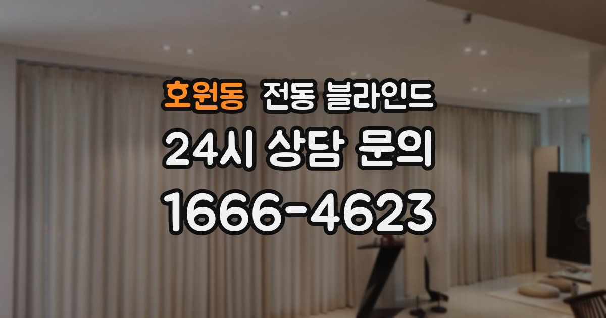 호원동 전동 블라인드