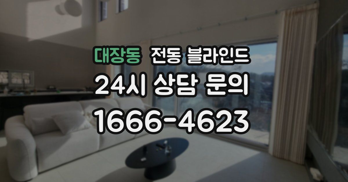 대장동 전동 블라인드