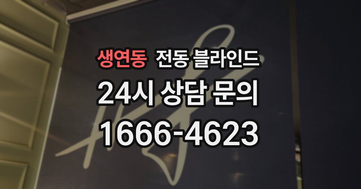생연동 전동 블라인드