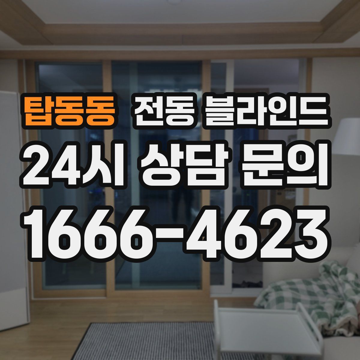탑동동 전동 블라인드