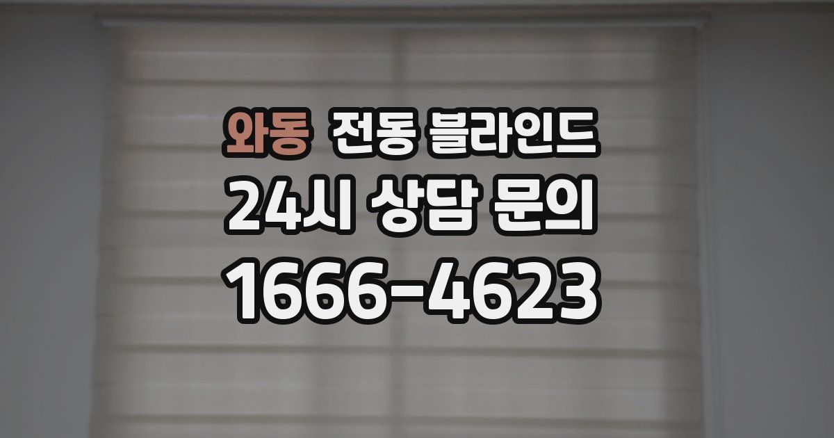 와동 전동 블라인드